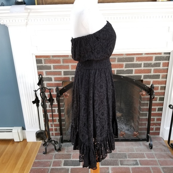 Guess Black Lace Strapless Dress - Picture 2 of 6